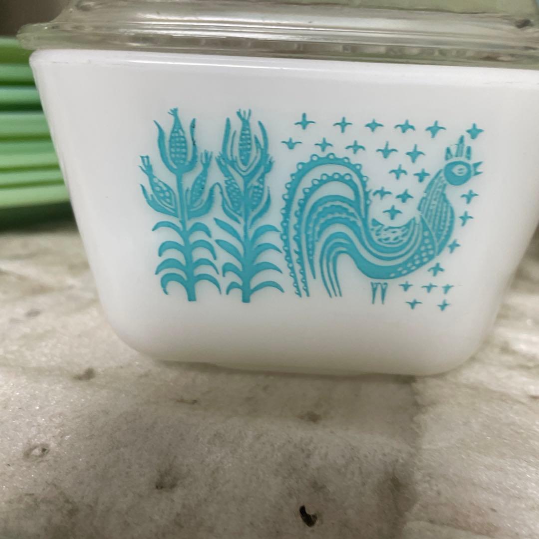 オールドパイレックス、 レフリジレーター バタープリント(M)size 2点