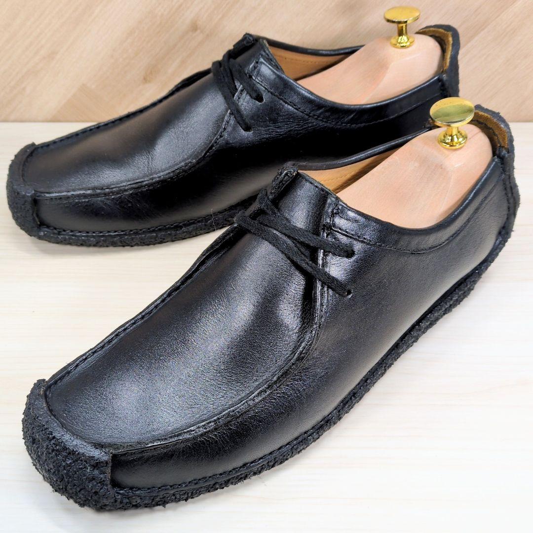 クラークス ナタリー 26.0cm レザー ワラビー ブラック S373