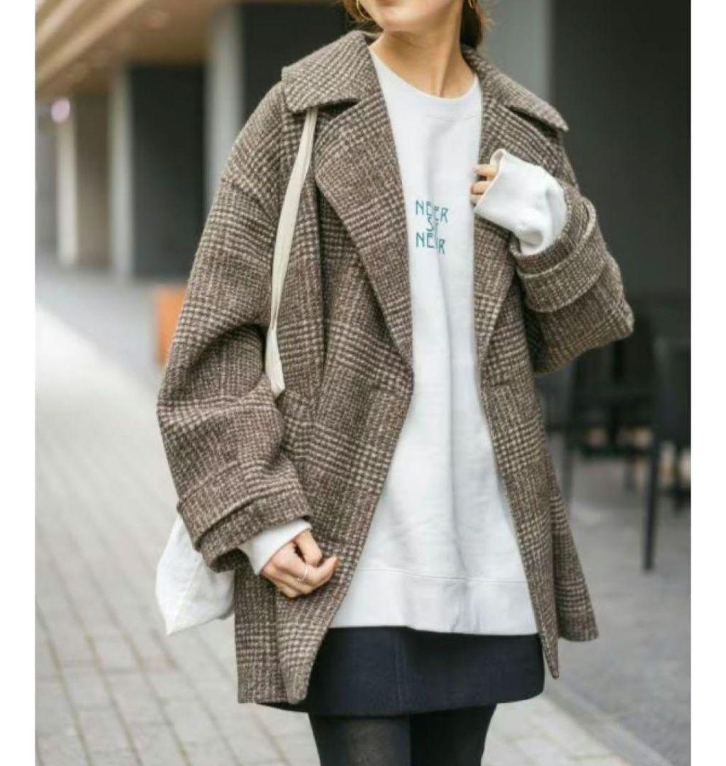 spick&span Wスライバーチェックハーフコート - メルカリ