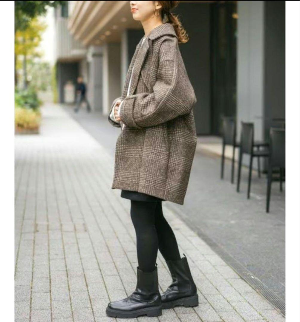 spick&span Wスライバーチェックハーフコート - メルカリ