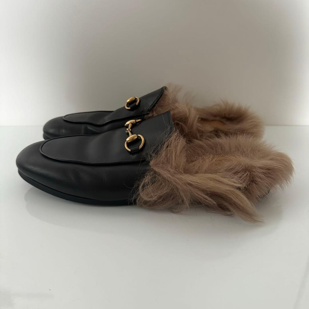 gucci プリンスタウンファー付きローファー正規品