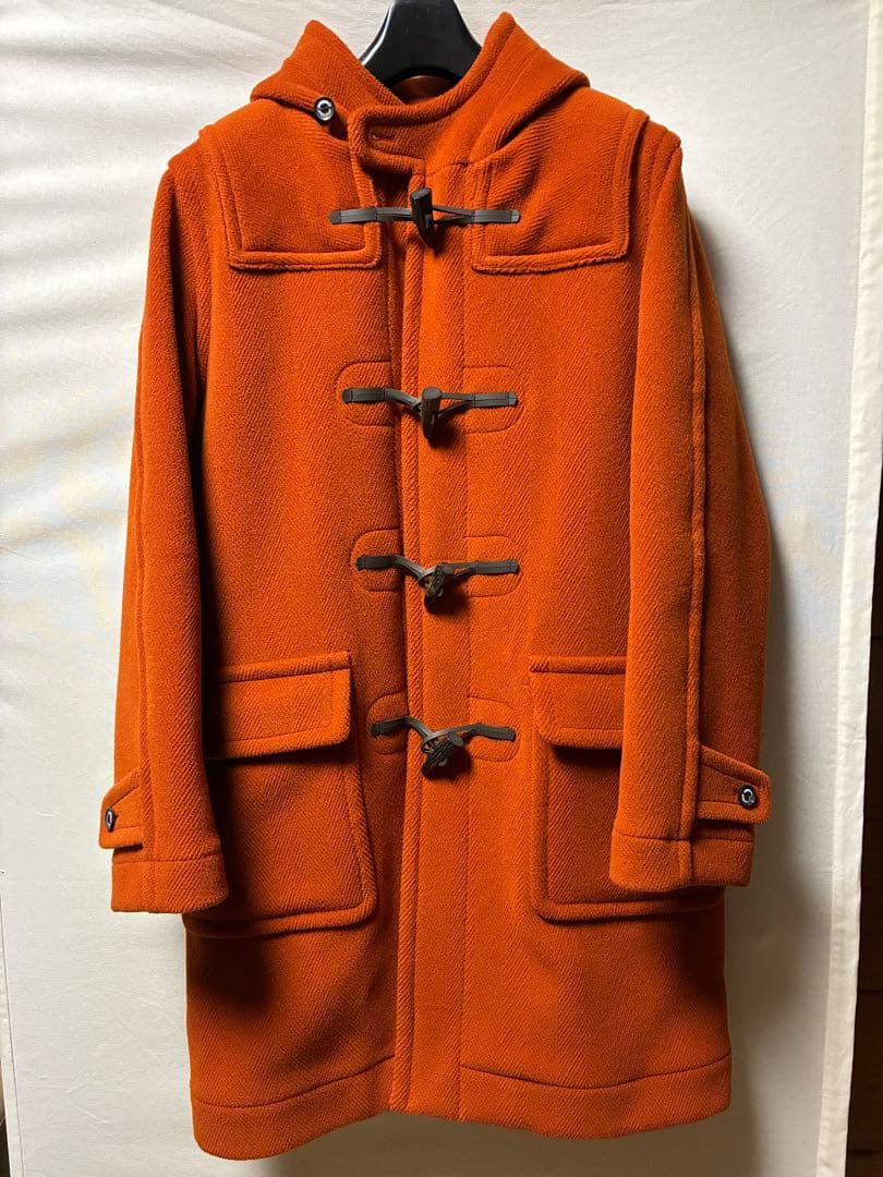 インバーティア ダッフルコート オレンジ INVERTERE（インバーティア）LONG LENGTH DUFFLE COAT（ロングレングス