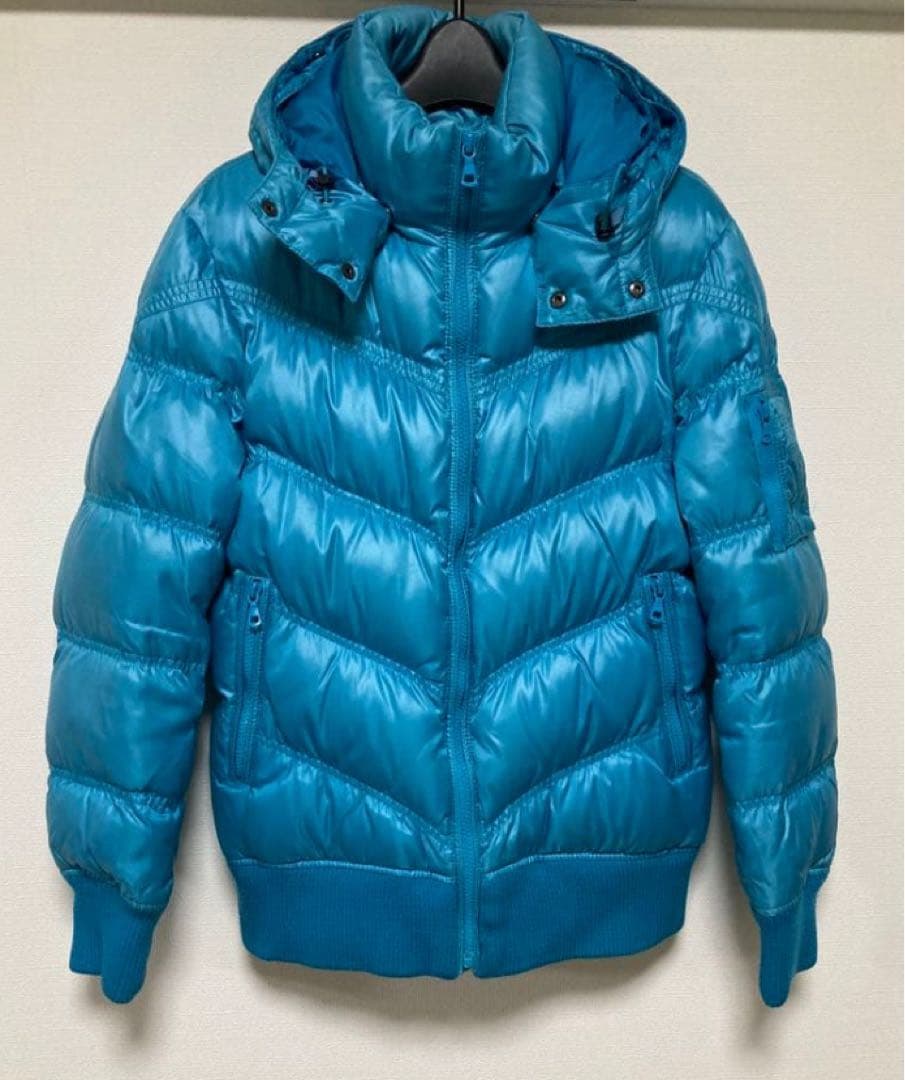 00's オールドユニクロ　プレミアムダウンジャケット　短丈　光沢　水色　y2k UNIQLO】オールドユニクロ ダウンジャケット 00s y2k 光沢｜Yahoo