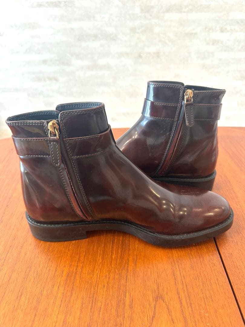 【美品】トッズ　タイムレス サイドジップブーツ　ボルドー 36.5 23.5cm