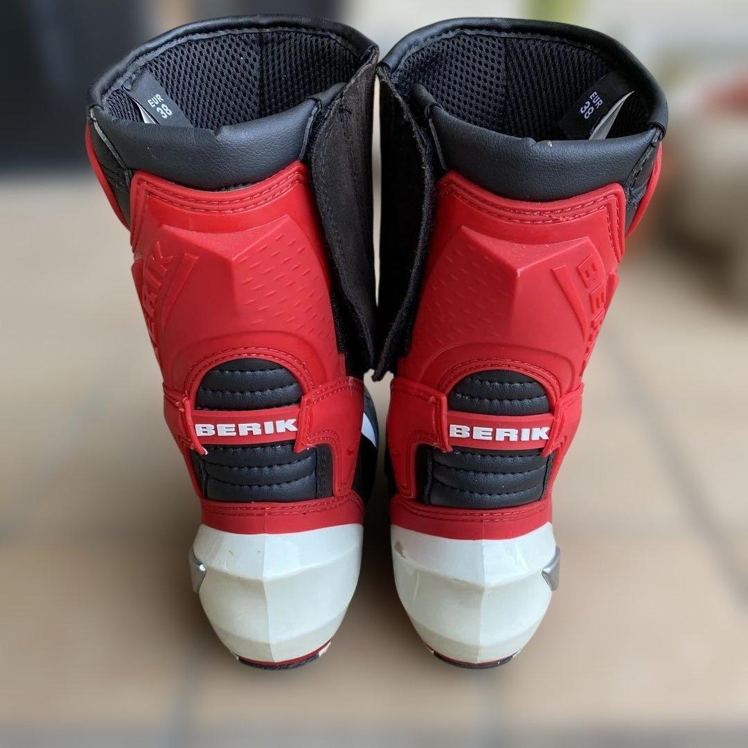 BERIK ベリック レーシングブーツ EUR38 24.5〜25cm 赤黒白 - メルカリ