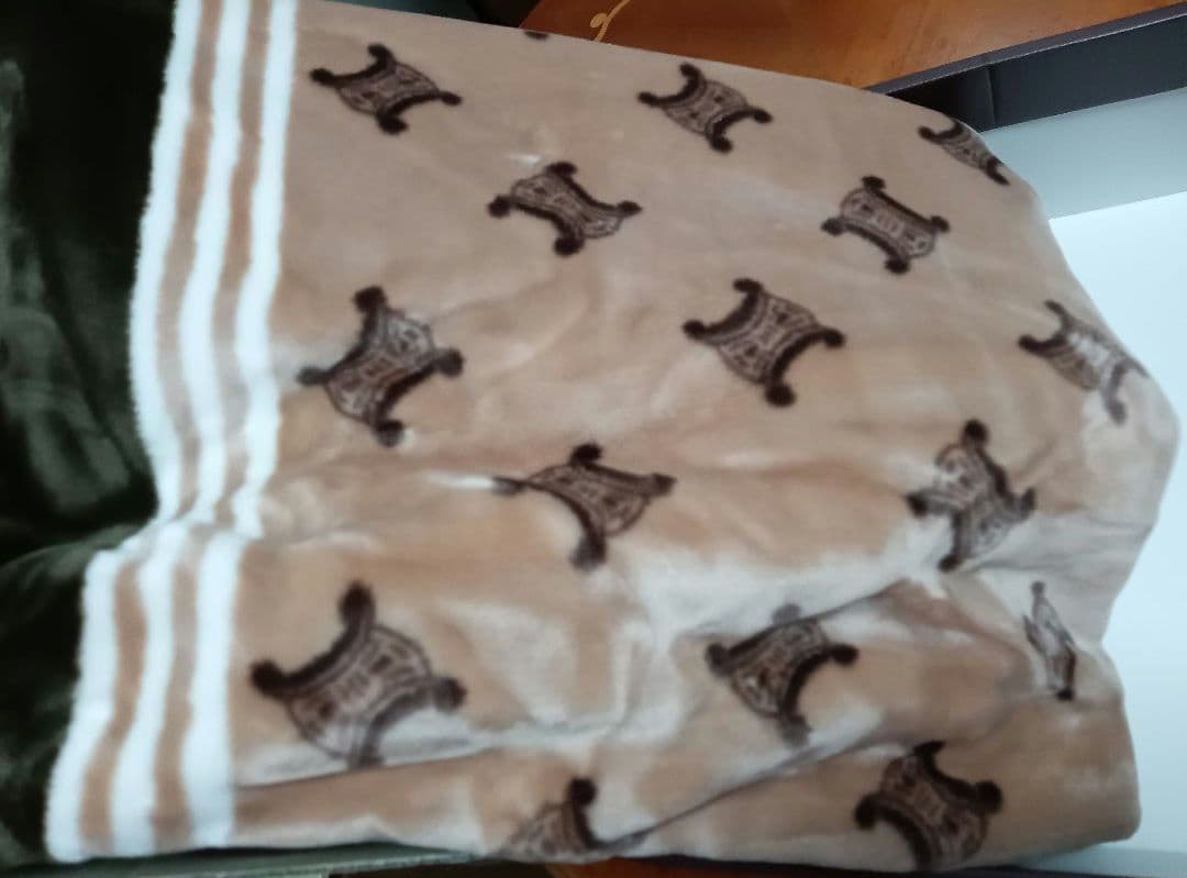 ◎新品 CELINE セリーヌ アクリルニューマイヤー毛布 マカダムボーダー