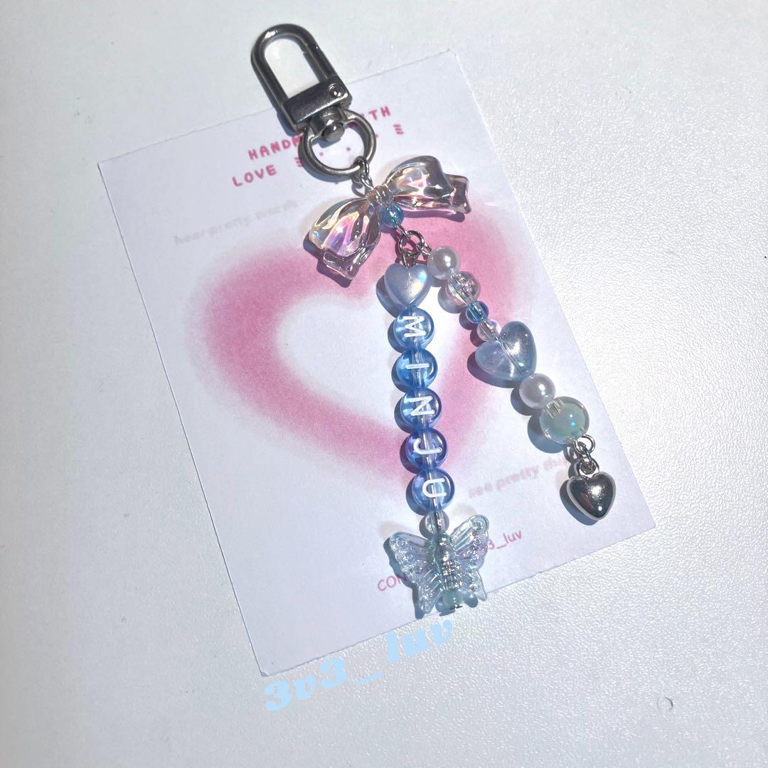 ILLIT ミンジュ ビーズキーホルダー トレカ チャーム 韓国 可愛い