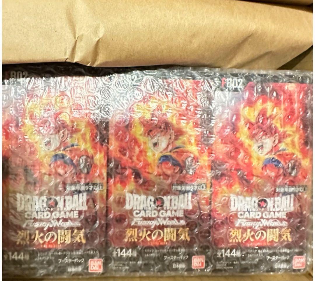 ドラゴンボールカードゲーム　烈火の闘気　3box ドラゴンボールスーパーカードゲーム フュージョンワールド