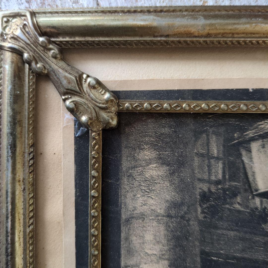 フランス アンティーク フレーム ナポレオン 銅版画 セット フォト