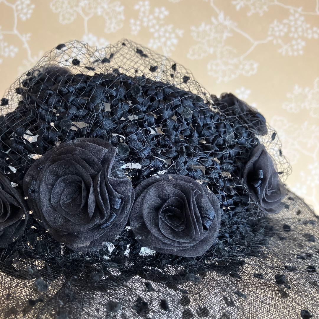 銀座ボーグ シルク土台 レースとチュールの帽子 - メルカリ