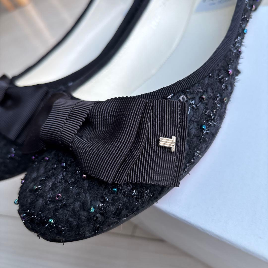 LANVIN en Bleu ツイードパンプス 23.5cm