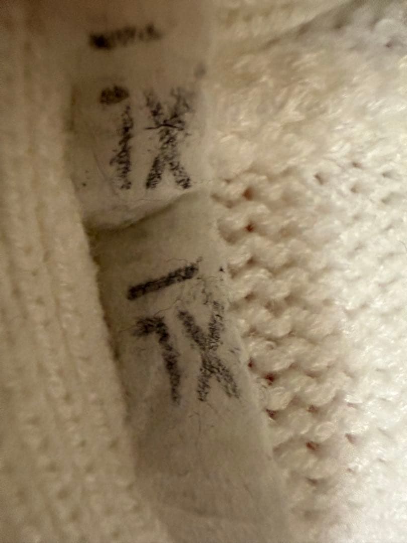 ハート刺繍 ホワイトニットカーディガン XL アミパリス AMI paris