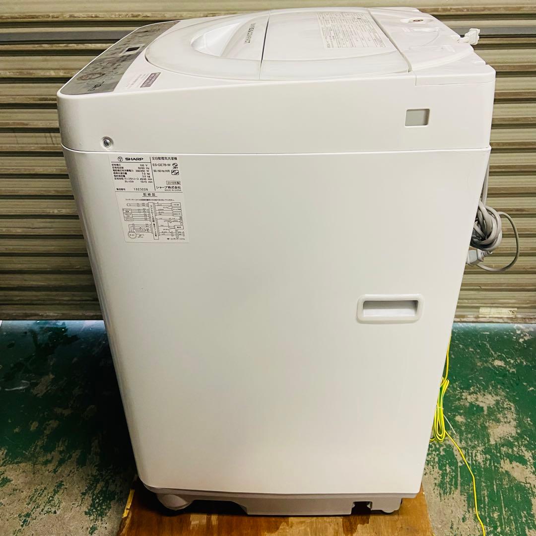 12r20. SHARP 7kg 全自動洗濯機 ES-GE7B 2018年製 - メルカリ