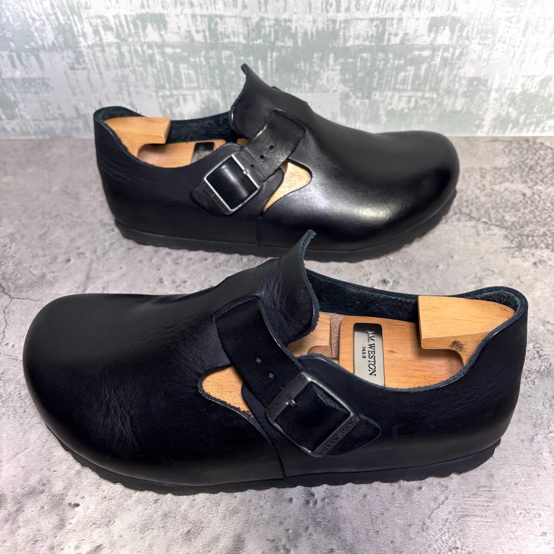 【ゆきち！】ビルケンシュトック ロンドン 黒 レザー 37 24.0cm