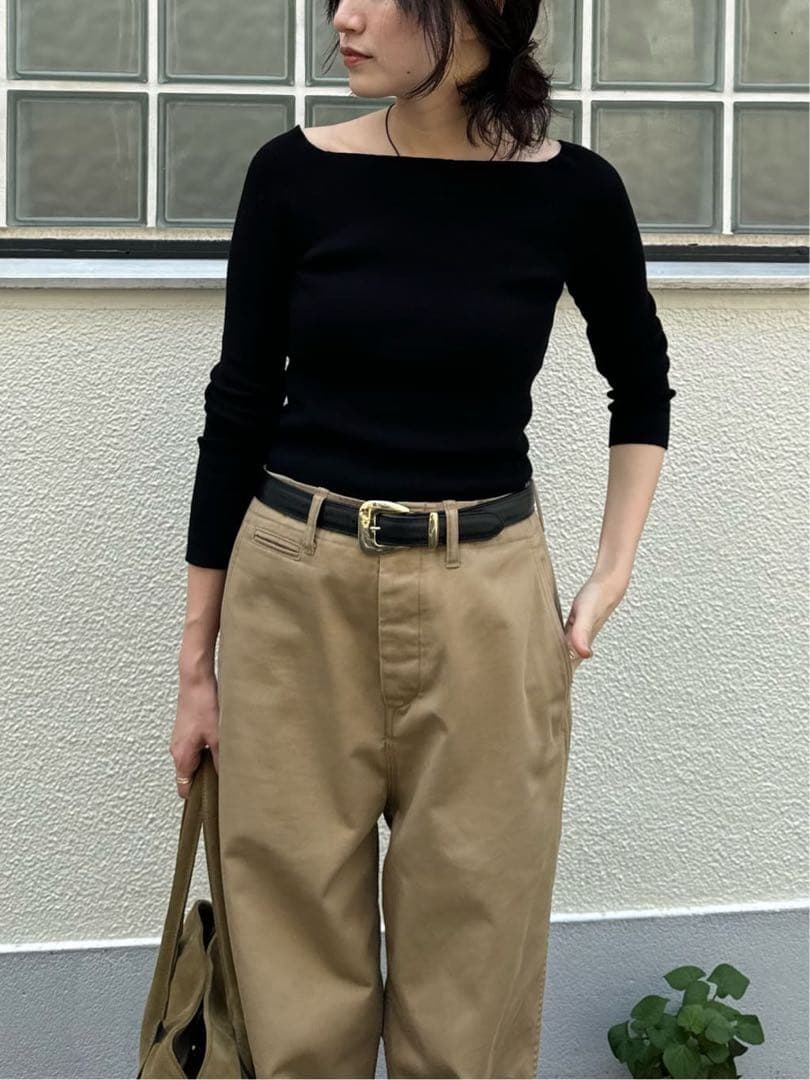 美品】2025 WhimGazetteバイオ加工チノパンツ