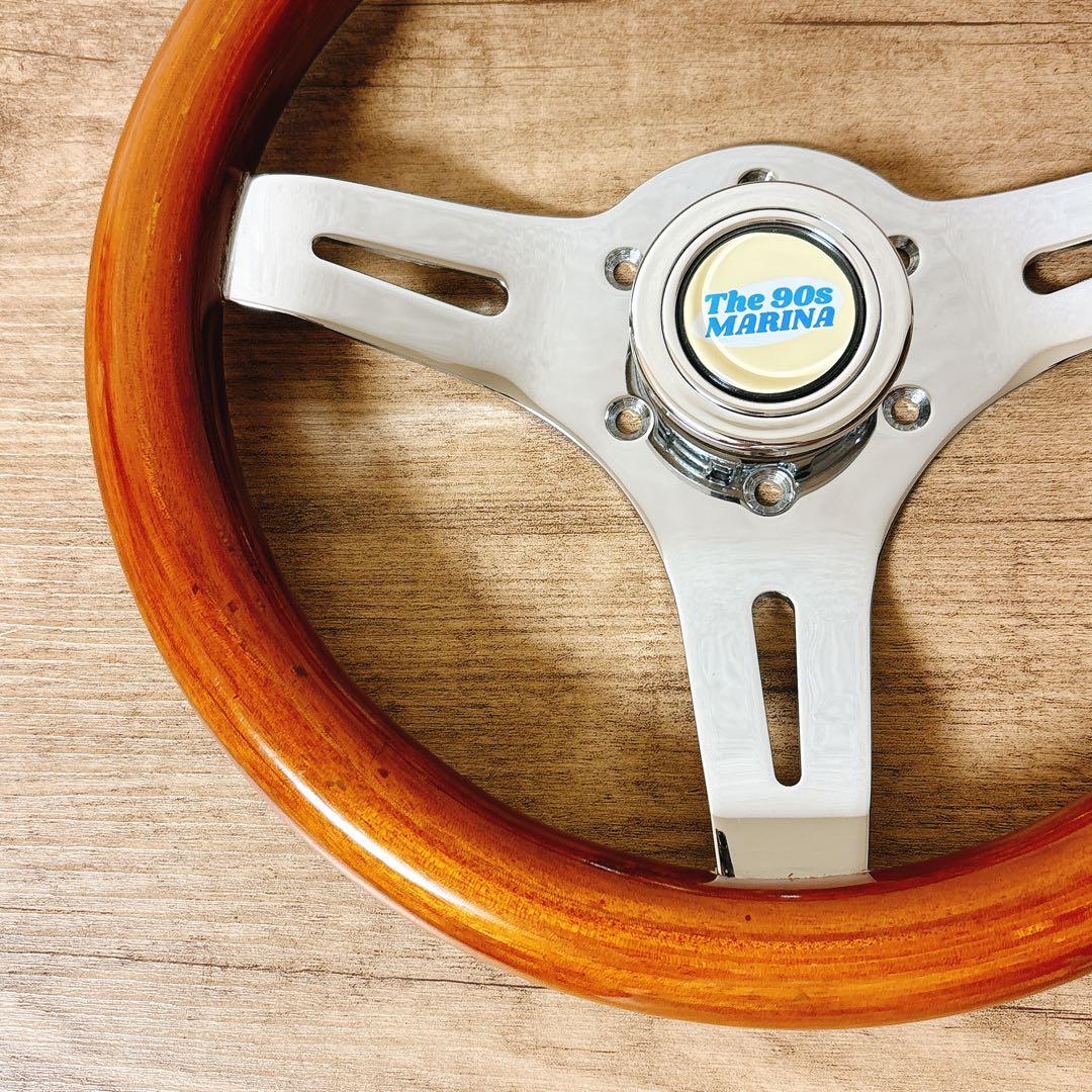 希少 当時物 小径 29cm ウッドステアリング ウッドハンドル USDM 旧車