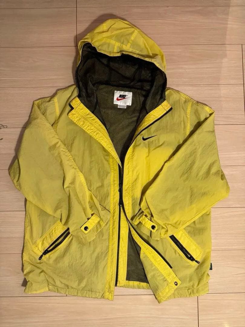 90s archive Nike イエローナイロンジャケット M - メルカリ