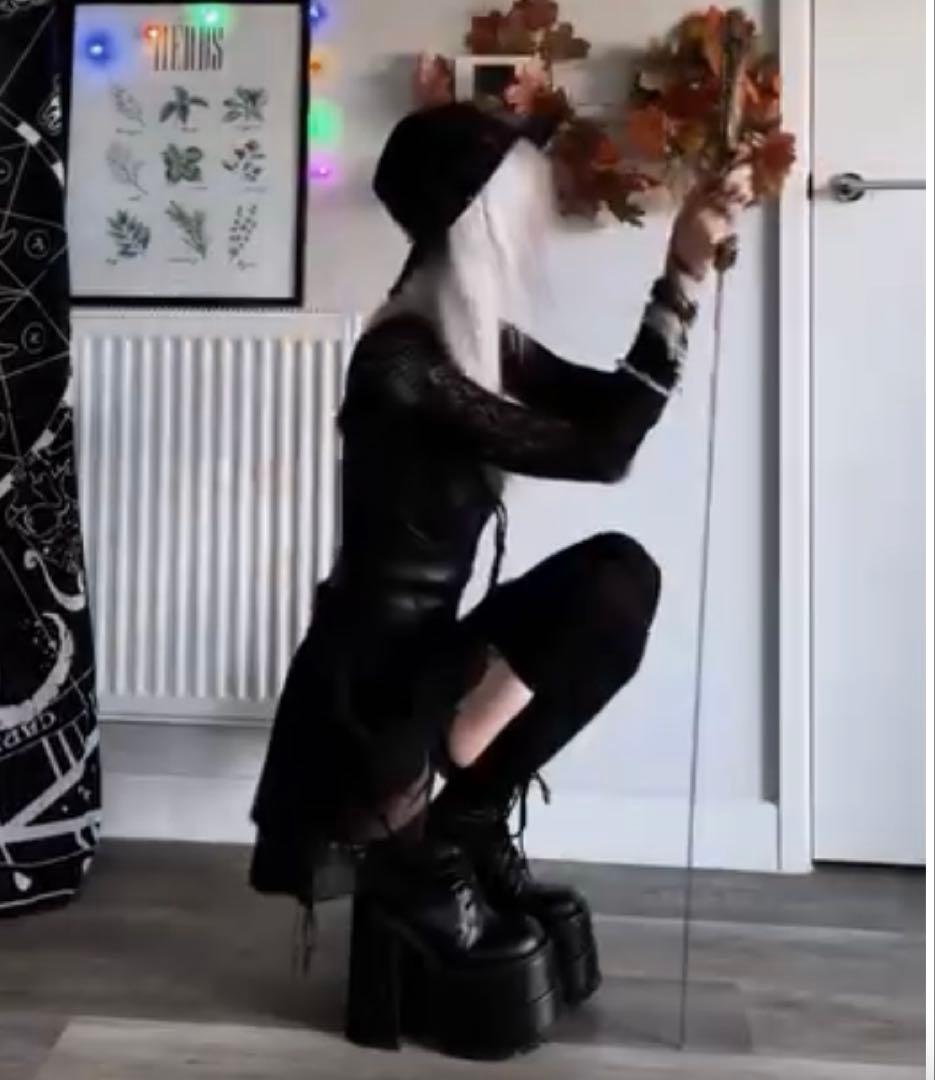 Charla Tedrick【美品】厚底編み上げブーツレースアップブーツゴスロリ