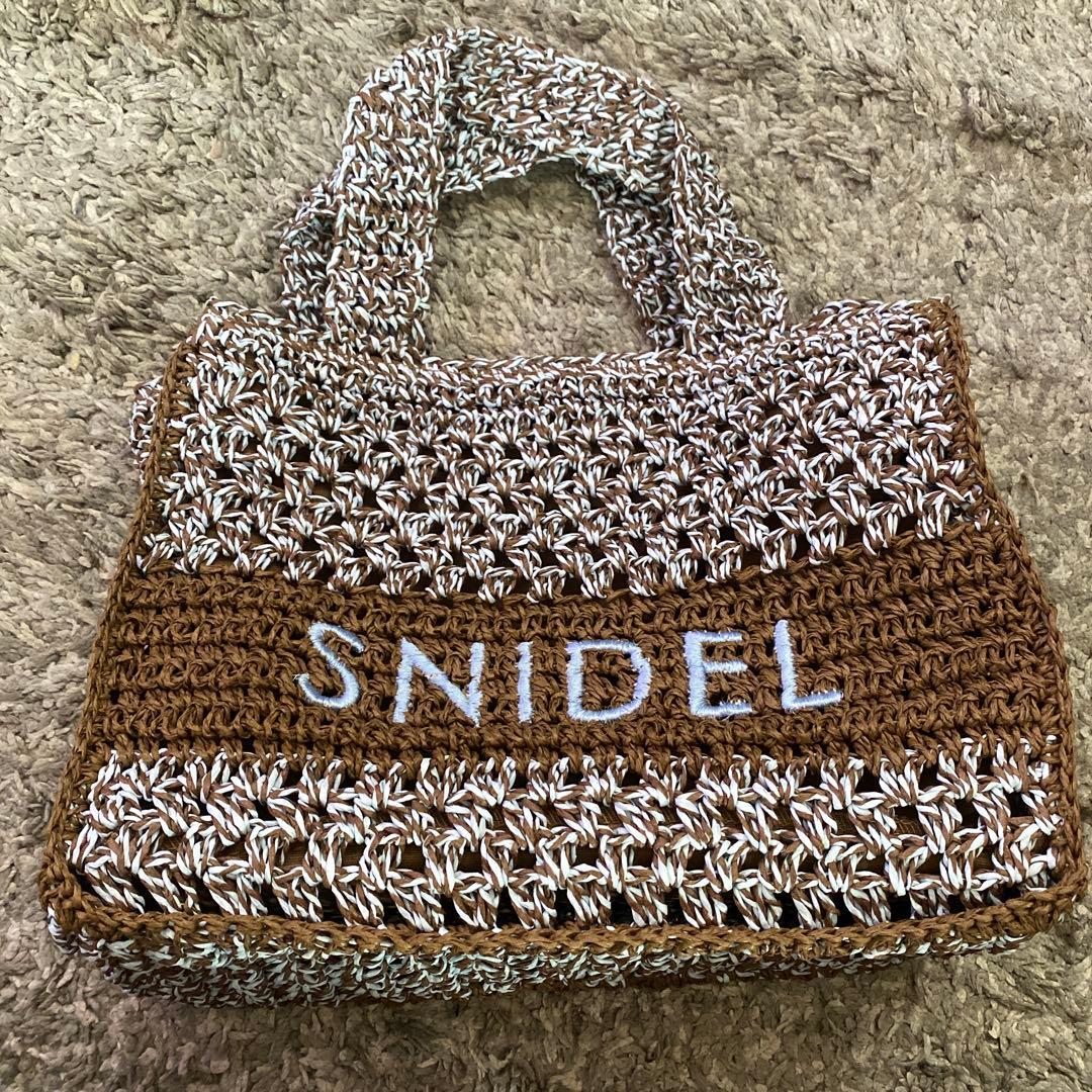 snidel 柄編みロゴトートバッグ （BRW） - メルカリ