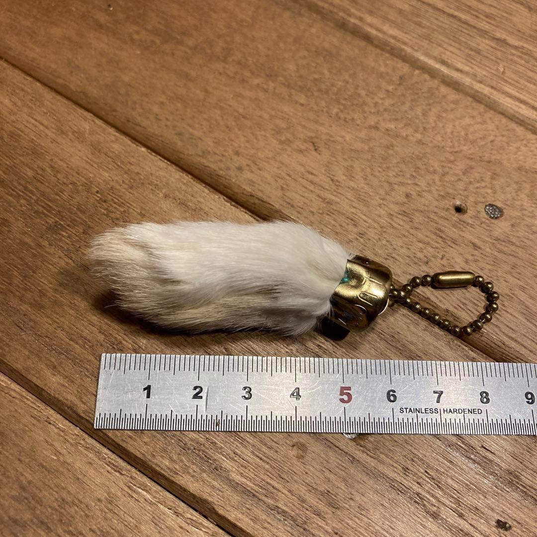 USA製 ビンテージラビットフットキーチェーン ラッキーチャーム