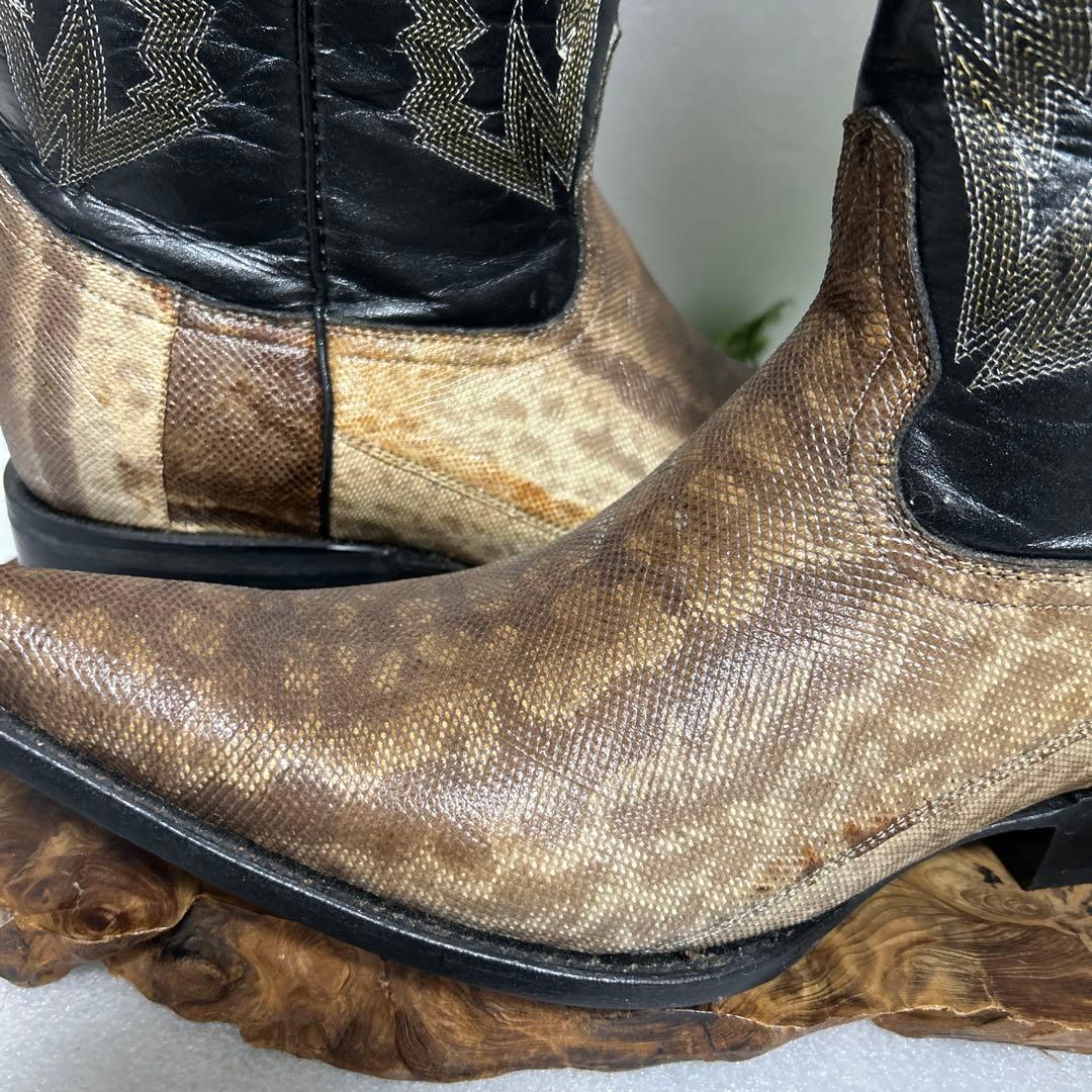 メキシコ製BOTAS JE-VERウエスタンブーツ エキゾチックレザー271/2
