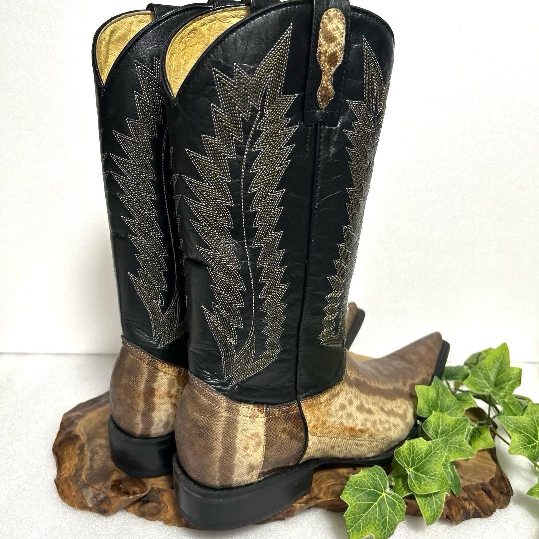 メキシコ製BOTAS JE-VERウエスタンブーツ エキゾチックレザー271/2