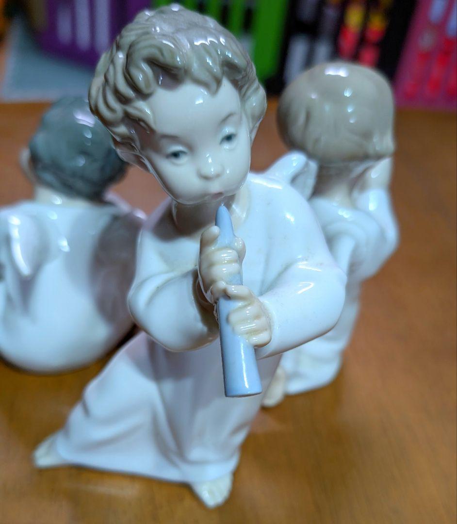 LLADRO】磁器人形「可愛い考え事」「可愛いお祈り」「可愛いフルート