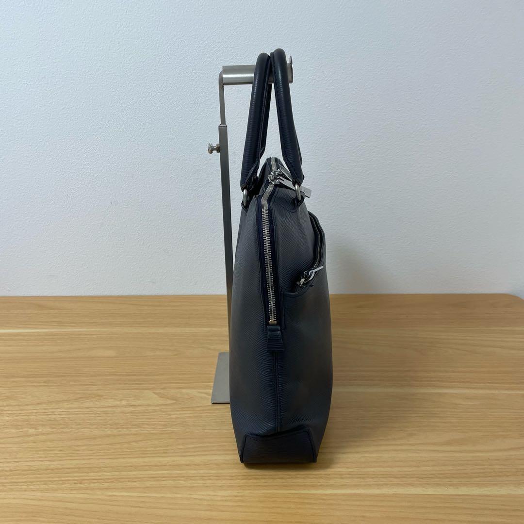 アニアリ ビジネスバッグ ブリースケース レザー ネイビー