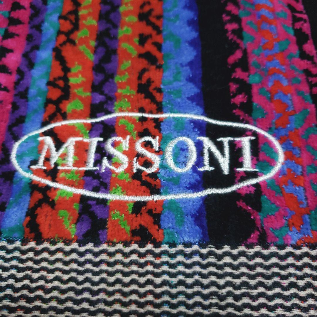 ◇MISSONI ◇ミッソーニ ◇タオルケット◇ ストリシア◇ ロゴ刺繍