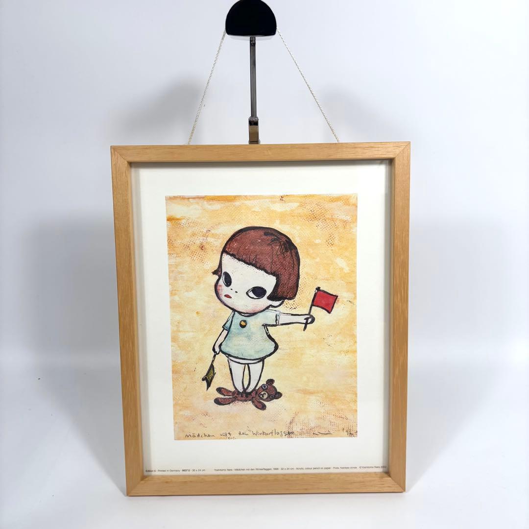 美品】奈良美智 『手旗少女』額入りポスター 現代アート - メルカリ