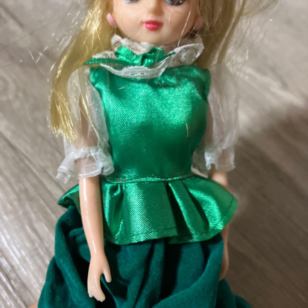 希少/当時物】リカちゃん 人形 本体 ドレス付き グリーン エレガント