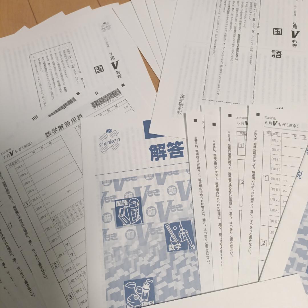 6回分 2025年度Vもぎ 解答用紙つき 進学研究会 都立 高校受験