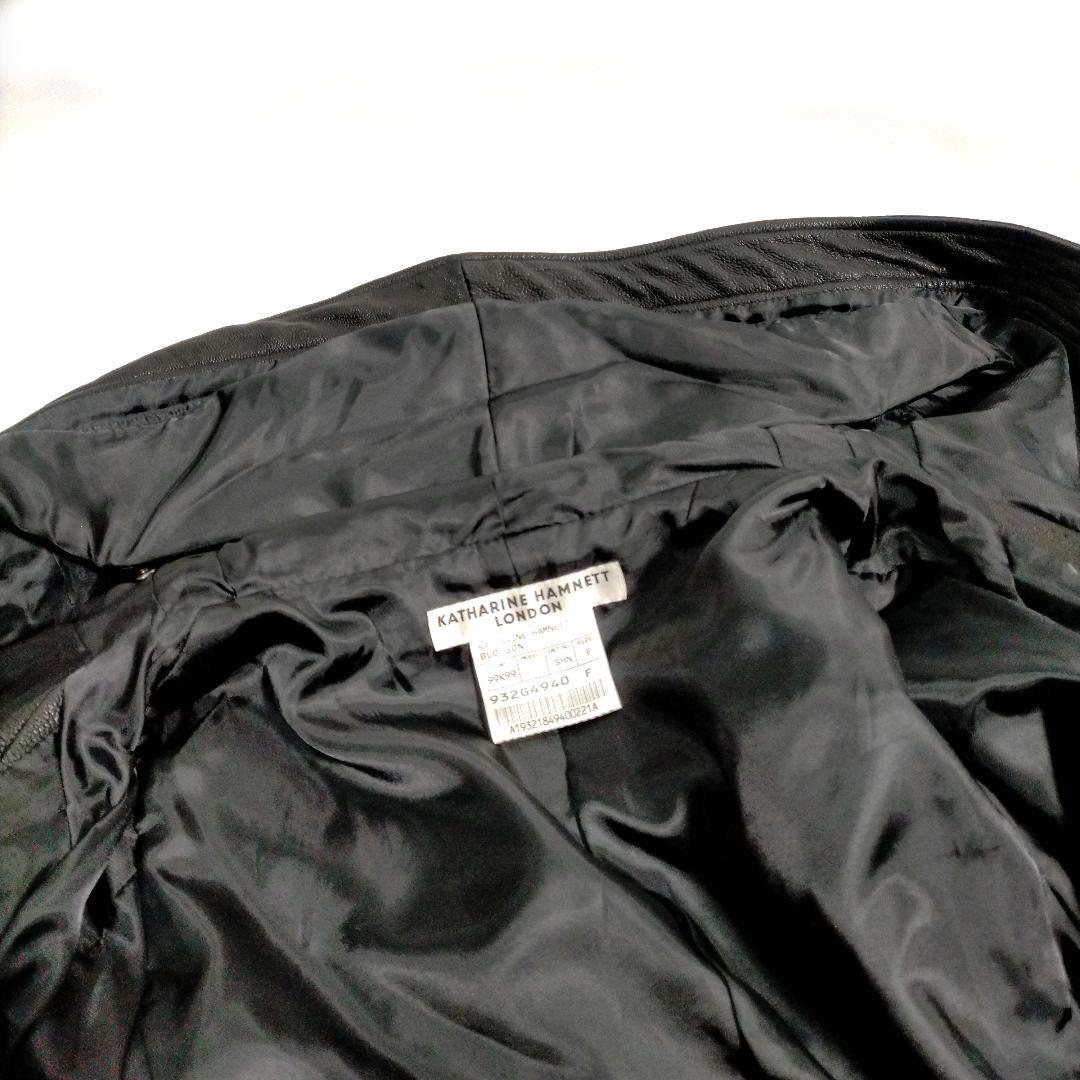 激レア キャサリンハムネット レザー ライダース ジャケット ヤギ革