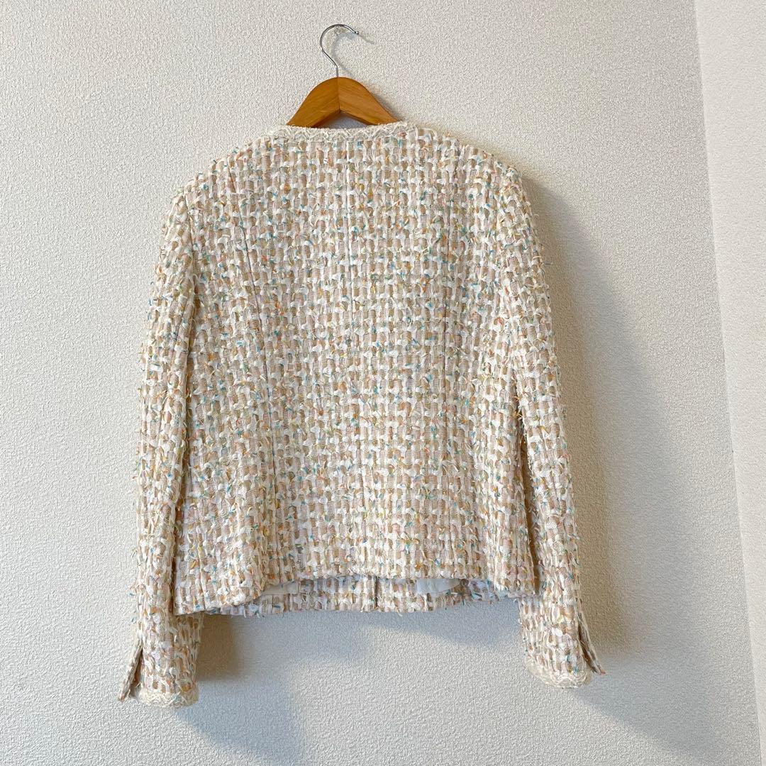 アナイ 38 リントンツイード ノーカラージャケット - メルカリ