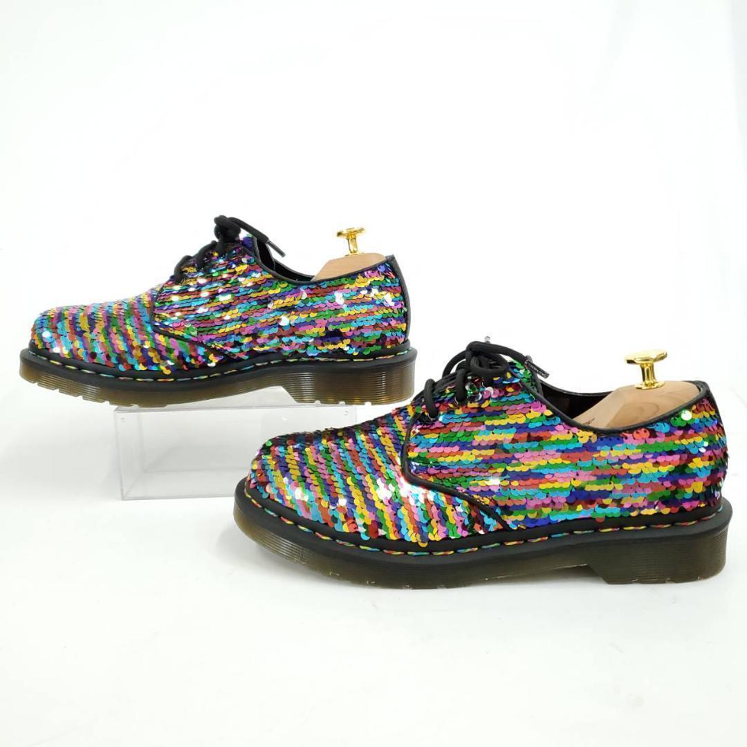 ドクターマーチン1461 SEQUINスパンコールレインボー3ホールシューズ