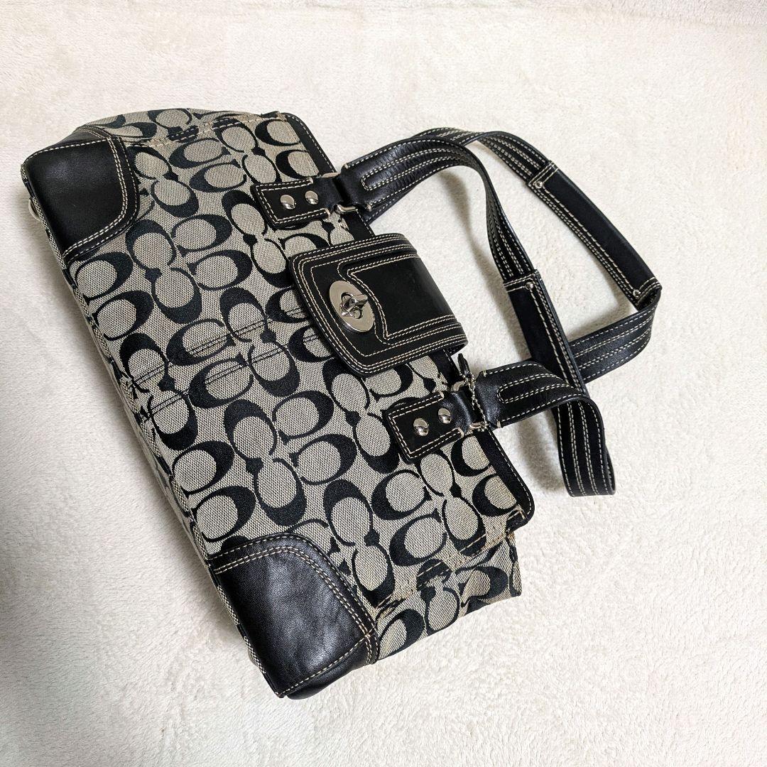 COACH コーチ ワンショルダーバッグ キャンバス F13975 ターンロック