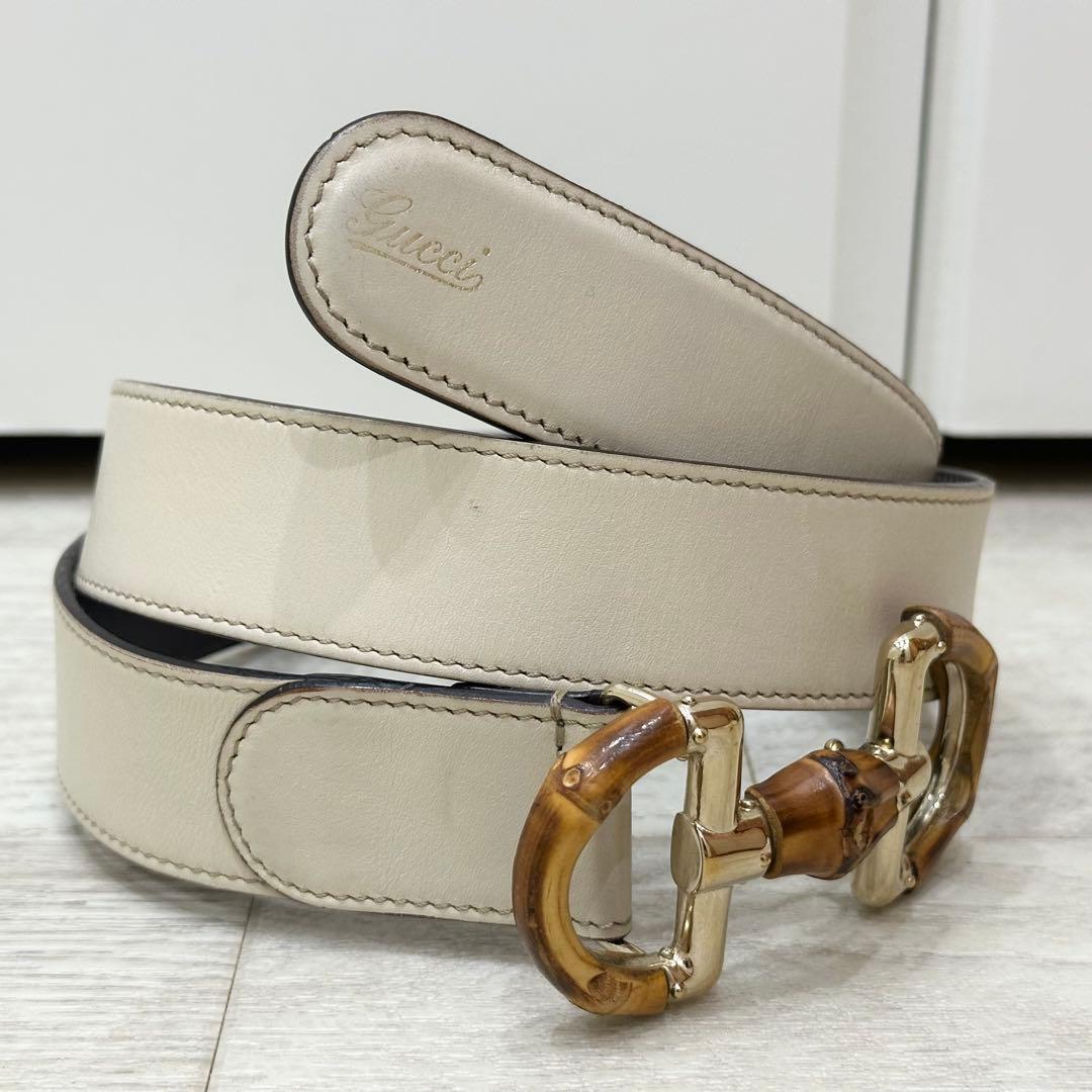 た*か様 希少 美品 オールドグッチ ベルト バンブー ホースビット