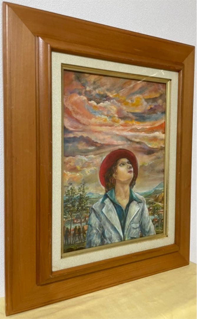 津田周平 油彩 カンヴァス F4 原画 真作保証 1点物