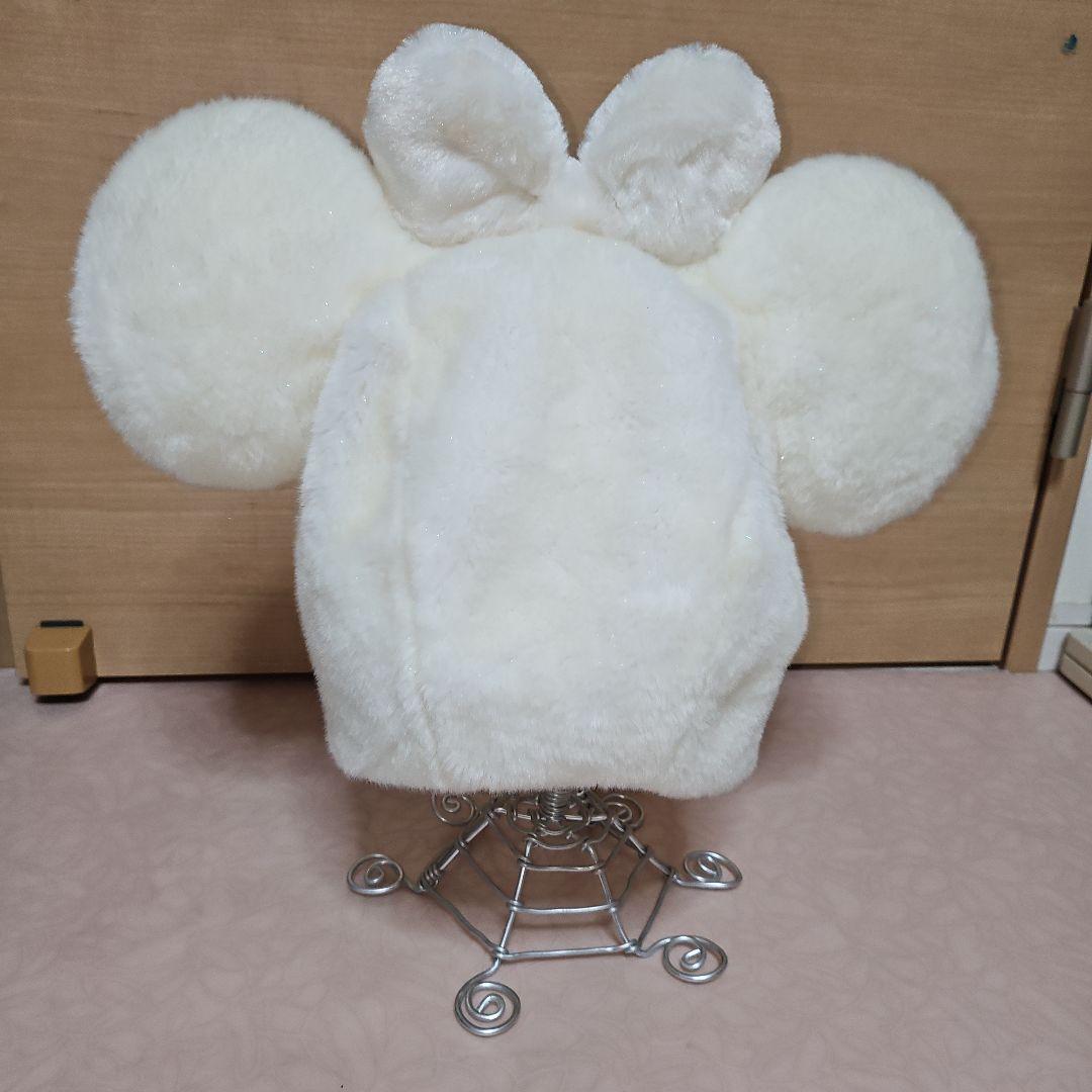 限定 廃盤 希少 ディズニー ミニー ふわふわ ファーファンキャップ 白