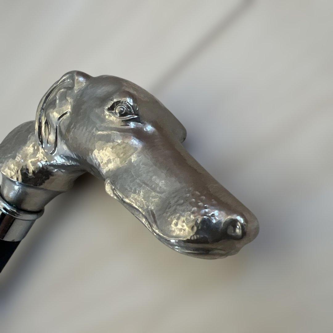 オシャレステッキ】英国 アニマル おしゃれステッキ 銀 犬