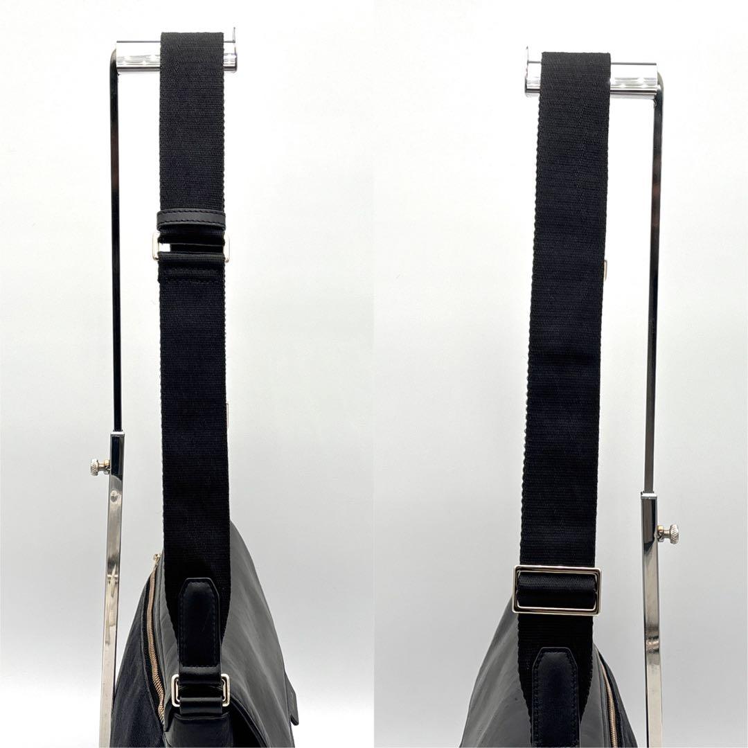 Paul Smith ロゴ 2way ショルダーバッグ 異素材切り替え フラップ