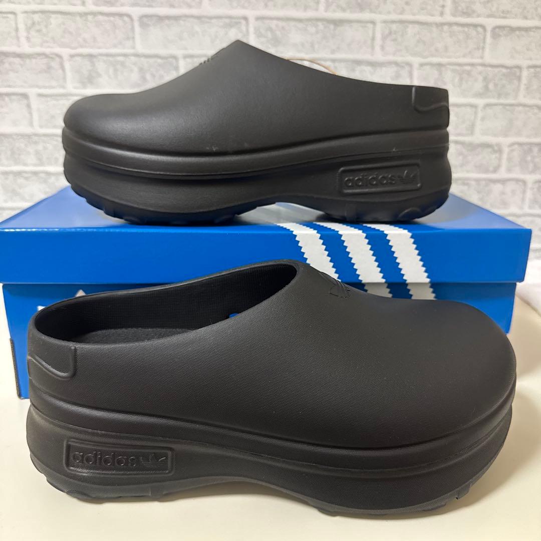 【新品】アディダス スタン スミス ミュール 厚底ブラック 23.5cm