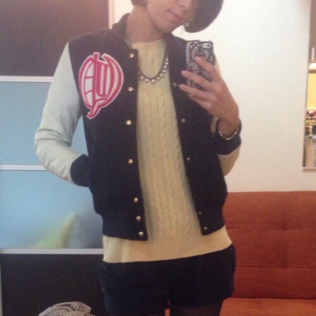 Q♡ レディース ラムレザー スタジャン ネイビー - メルカリ