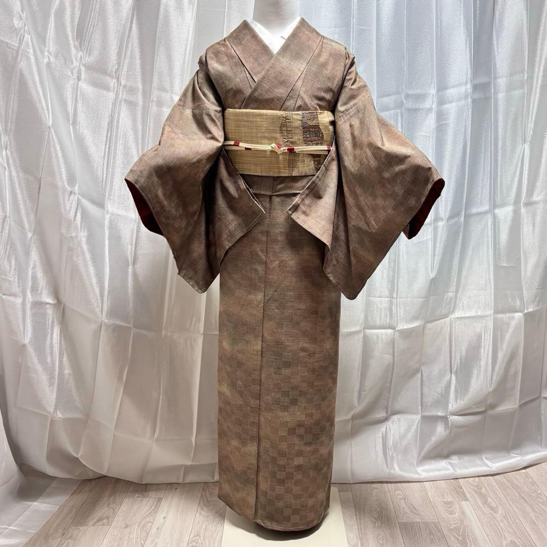 紬 単衣 十日町紬系 小紋 フルセット しつけ 未着用 フ9999 - メルカリ