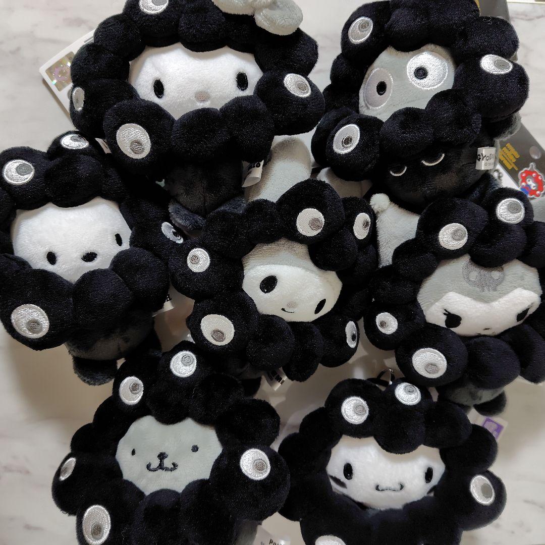 ７種コンプ　サンリオ ミャクミャクなりきりぬいぐるみ BC ブラック　カラビナ ミャクミャクがサンリオキャラに変身してるの可愛すぎて草ww全部揃っ
