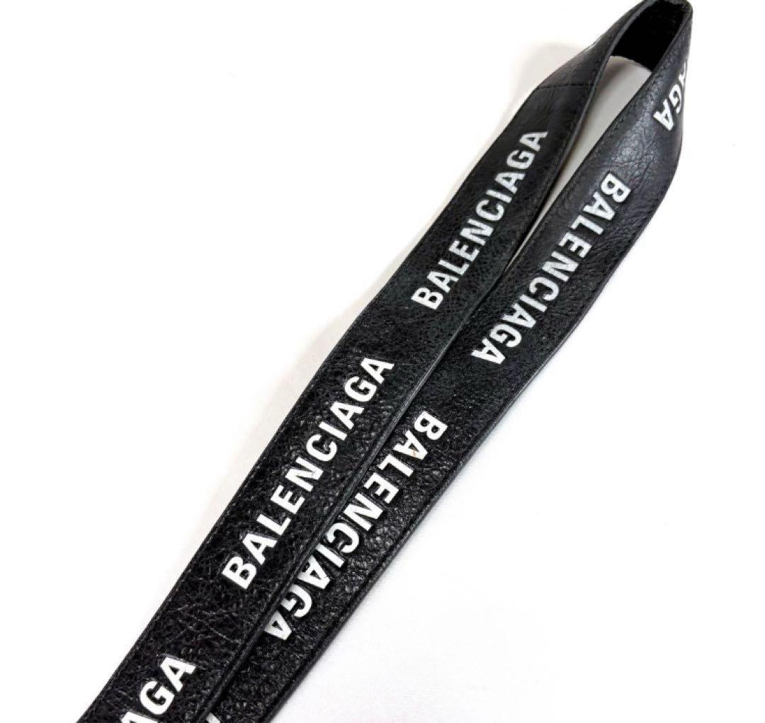 BALENCIAGA バレンシアガ ネックストラップ ロゴ レザー 0705 - メルカリ