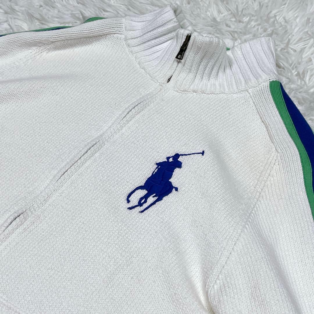 ラルフローレン ビッグポニー コットンドライバーズニット ホワイトM