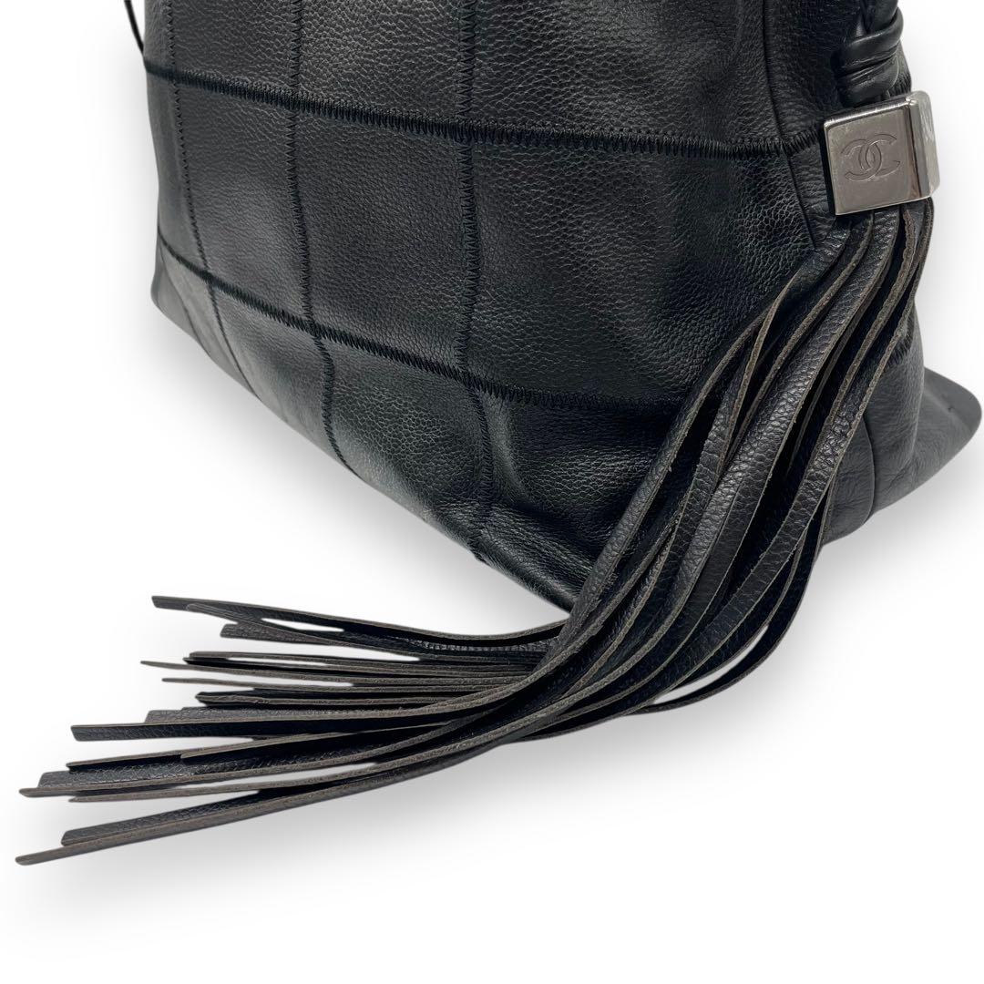 美品□シャネル チョコバー ショルダーバッグ フリンジ ココマーク