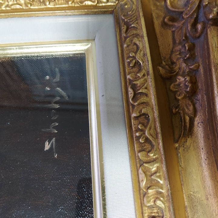 上尚司 絵画 黒のジャンパースカート 原作 油絵 - メルカリ