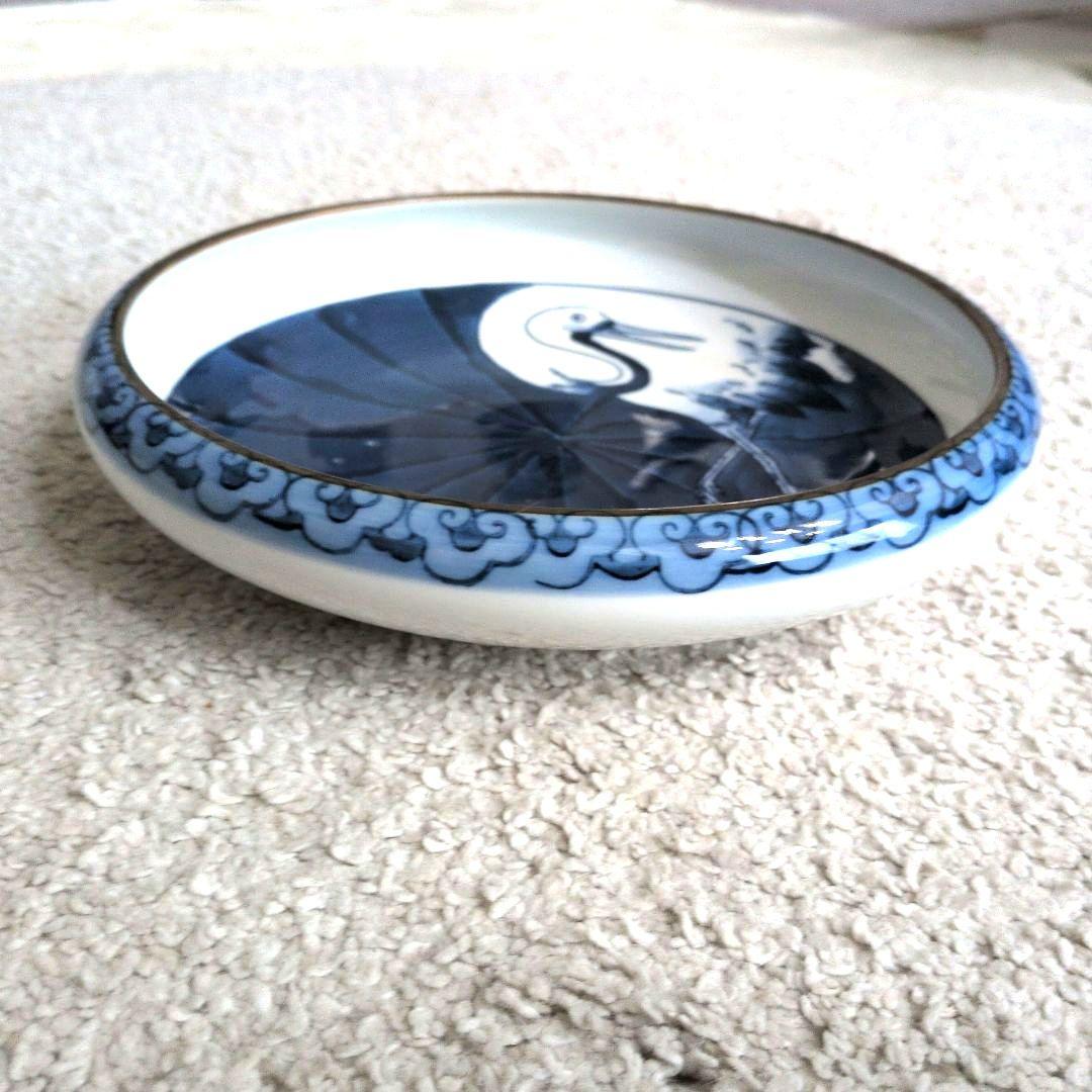 有田焼》 峯山作 大皿 盛り皿 飾り皿 25cm 鶴 - メルカリ